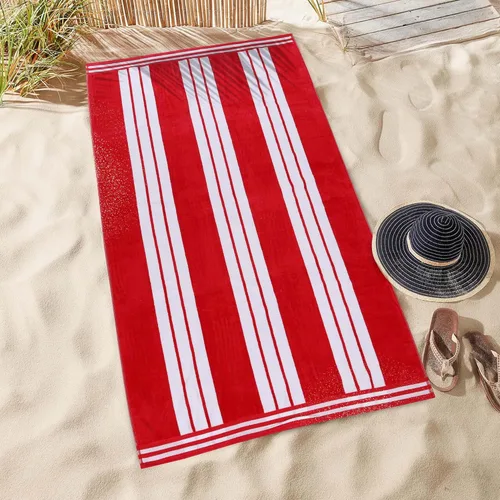 Miniatura 8 de Superior Juego de toallas de playa de algodón de gran tamaño de 4 piezas, toallas absorbentes para baño, playa, piscina, natación, adultos, niños