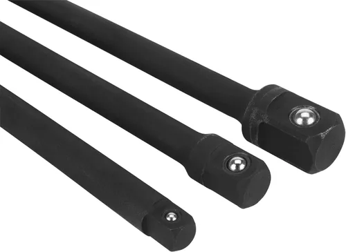 Miniatura 2 de Performance Tool W9052 - Juego de adaptadores de enchufe de 10 pulgadas (3 piezas) de unidad cuadrada biselada en tamaños de unidad de 1/4, 3/8