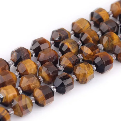 Miniatura 3 de JOE FOREMAN Cuentas de cristal facetadas a mano de ágata negra natural de 0.315 pulgadas (0.315 in), piedra de energía curativa para hacer joyas