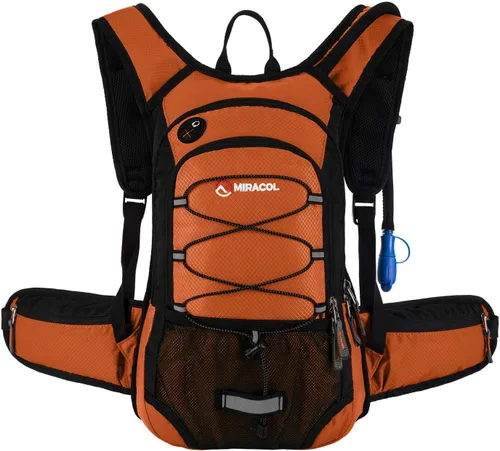 Miniatura 12 de Mochila de hidratación para senderismo con bolsa de agua - Miracol Bolsa de agua aislada con vejiga de 2L Rosa