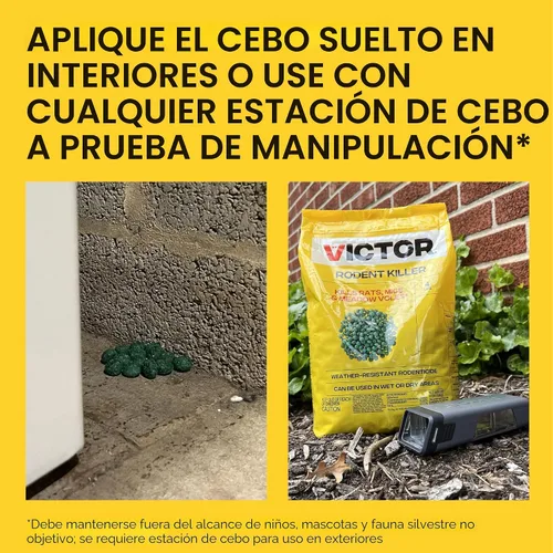 Miniatura 6 de Victor Veneno para ratas para uso en interiores y exteriores - Mata ratas, ratones, ratones de campo Veneno para ratones para áreas interiores