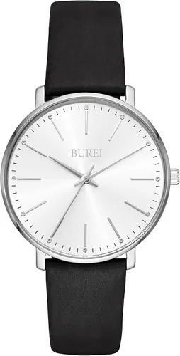 Miniatura 8 de BUREI Relojes de Pulsera para Mujer, Analógicos, Minimalistas, de Cuero, Cuarzo, Impermeables