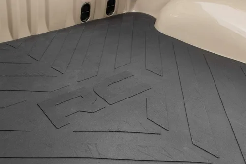 Miniatura 7 de Rough Country Alfombra de goma para cama de camioneta para Chevy Silverado y GMC Sierra 1500 (2019-2025) - Se ajusta a cama de 5 pies 10 pulgadas