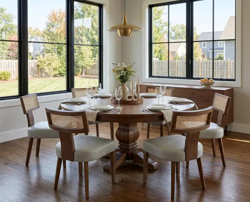 Miniatura 50 de RIVOVA Juego de 4 sillas de comedor modernas de mediados de siglo, tapizadas de piel sintética, sillas Parson modernas sin brazos de cocina, sillas
