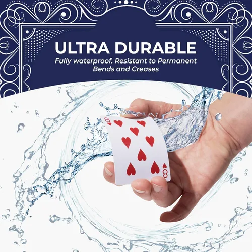 Miniatura 4 de Baraja pesada de cartas ideal para exteriores Naipes impermeables resistentes al viento Cartas de póquer protegidas de plástico grueso