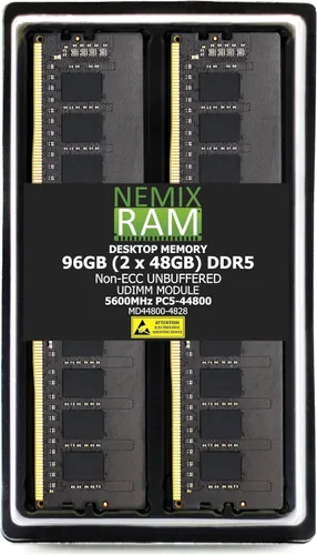 Miniatura 11 de NEMIX RAM 64 GB (2 x 32 GB) DDR5 5600 MHZ PC5-44800 2Rx8 1.1V CL46 288-PIN no ECC sin búfer UDIMM Kit de memoria de PC de escritorio compatible