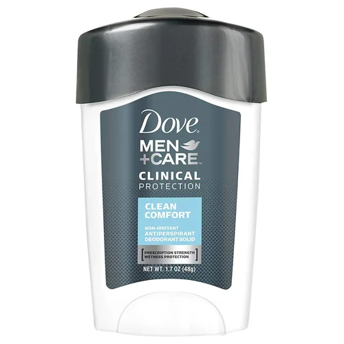 Dove Desodorante para hombres+Care, antitranspirante de protección clínica 96H, Clean Comfort, paquete de 4 – Prescription Strength Wetness Defense