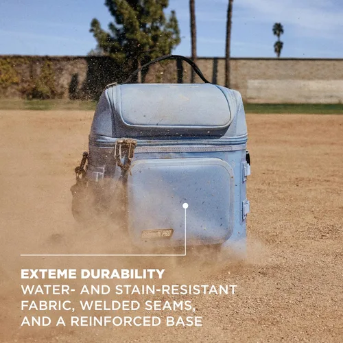 Miniatura 3 de Coleman Pro Hielera Suave Premium para 24 Latas, Tapa y Cuerpo Completamente Aislados se Mantiene Frío hasta 35 Horas, Excelente para Acampar, azul