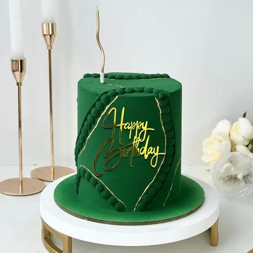 Miniatura 7 de 15 piezas de decoración dorada de acrílico para tartas, cupcakes, postres, 15 estilos (15 piezas doradas)