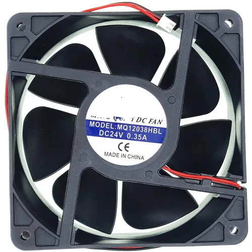 para MQ12038HBL DC24V 0.35A 12CM Ventilador de enfriamiento DC Ventilador AXIAL Ventilador de enfriamiento silencioso 2-Pin 2-Wire