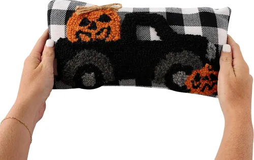 Miniatura 7 de Mud Pie Mini almohada de gancho de Halloween, 1 unidad (paquete de 1), camión