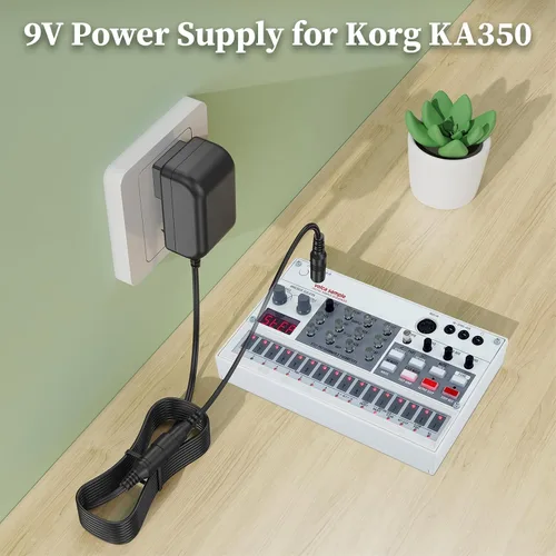 Miniatura 2 de Fuente de alimentación de 9 V para Korg KA350 KA-350 Cargador para Volca Bass Volca FM Monólogo Volca Llaves Volca Beats Volca Kick Sequencer Analog