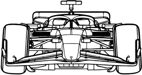 Xedatric F1 Coche de Carreras de Metal Arte de Pared Fórmula 1 Silueta Colgante de Pared Decoración de Coche de Carreras para Garaje, Habitación de