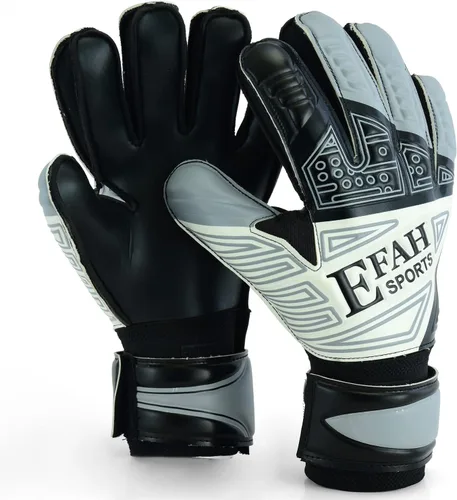 Miniatura 8 de Guantes de portero de fútbol para niños, jóvenes, guantes de portero de fútbol con protección para dedos y agarres dobles en la muñeca Verde