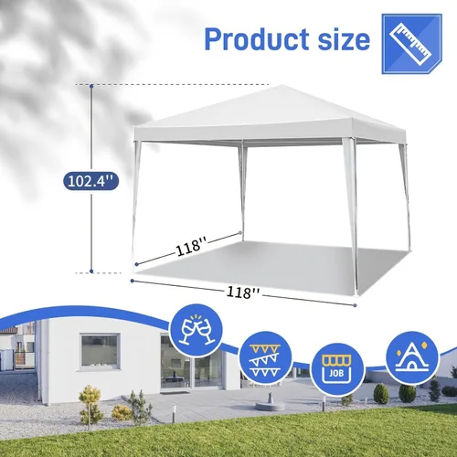 Miniatura 6 de Tienda de campaña para exteriores, patio, campamento, fiesta, boda, carpa para fiestas, refugio de cenador, barbacoa, eventos, cabinas con paredes
