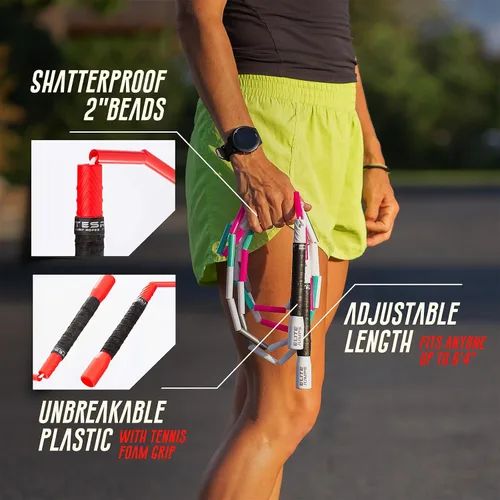 Miniatura 3 de Elite Jumps - Cuerda de saltar con cuentas pesadas - Cuerda de saltar con peso de 6.5 onzas para mujer - Duradero y resistente - Cuerda ajustable