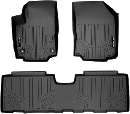 SMARTLINER Juego de tapetes de piso de ajuste personalizado de 2 filas compatibles con Chevrolet Equinox 2018-2024