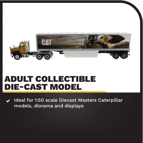 Miniatura 3 de Tractor de cabina de día Caterpillar CT660 con remolques murales - Diecast Masters - 85666