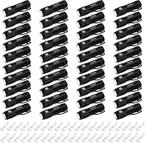 Miniatura 9 de KunHe Paquete de 5 Mini Linternas Recargables a Granel USB-C Pequeñas Linternas de Alto Lúmen con Clip Portátil de Bolsillo para EDC, Uso Doméstico