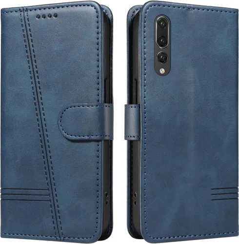Miniatura 140 de Funda con tapa para Huawei Nova Lite 3, protección de 360 grados, a prueba de golpes, de piel sintética, con función atril y 3 ranuras