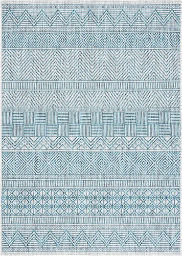 Miniatura 25 de SAFAVIEH Alfombra lavable para exteriores, colección Courtyard de 2.3 x 16 pies, color negro y gris, no desprende pelusa y de fácil limpieza, ideal