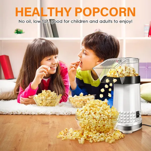 Miniatura 6 de Máquina de palomitas de maíz con taza medidora para derretir mantequilla, máquina de palomitas de maíz rápida y fácil para reuniones familiares, sin