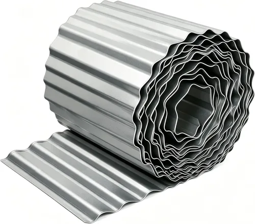 Miniatura 17 de Worth Bordes de Paisajismo de Acero Galvanizado Corrugado Ancho, 10" x 20 Pies Tiras Largas de Metal Flexible y Resistente para Bordes de Césped