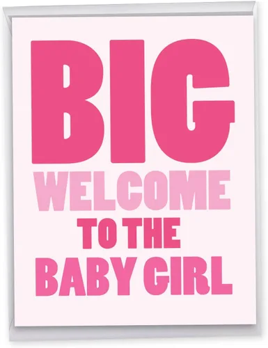 Miniatura 11 de NobleWorks, Divertida tarjeta de felicitación para bebé, tarjeta de embarazo con sobre, de todos nosotros (8.5 x 11 pulgadas), Big New Baby Congrats