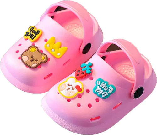 Zuecos para niños y niñas, zapatos de jardín, sandalias clásicas de dibujos animados, sandalias de playa, zapatos de agua, pantuflas de verano para