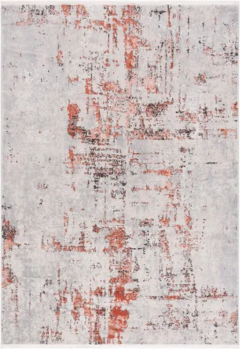 Miniatura 16 de SAFAVIEH Shivan Collection - Alfombra decorativa de 2 pies 2 pulgadas x 4 pies, gris y dorado, diseño abstracto moderno, no desprende pelusa