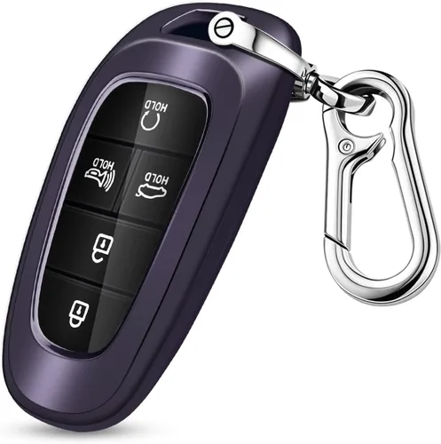 Miniatura 9 de QBUC para Hyundai Funda para llavero, Funda protectora de TPU suave de 360 grados con llavero compatible con Hyundai Sonata Santa fe Tucson 2022 Azul