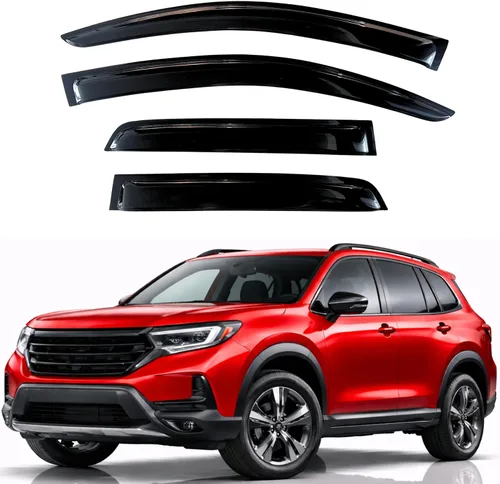 Miniatura 186 de KPY Visor de ventana compatible con Hyundai Tucson 2021-2025, 4 piezas de deflector de ventilación para ventana lateral, estilo Mugen, protector