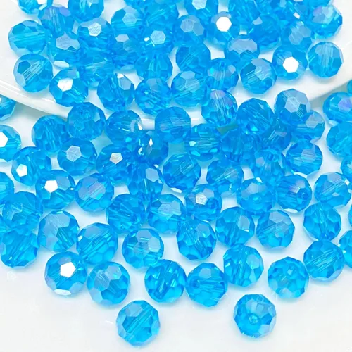 Miniatura 10 de 400 cuentas redondas de cristal de 0.157 pulgadas (0.157 in), espaciador facetado, cuentas de color AB para hacer joyas, manualidades, collares