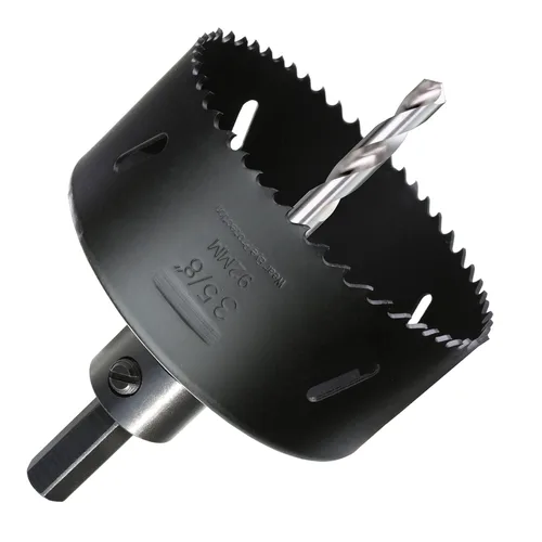 Miniatura 23 de Sierra de agujero de 4-1/2" de HSS bimetálica para madera, paneles de yeso, plástico, aluminio, acero suave, hierro, metal, acero inoxidable. Broca