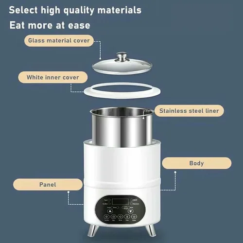 Miniatura 3 de Máquina comercial de fermentación de yogur, máquina automática LCD digital para hacer yogur, fabricante de yogur eléctrico portátil para yogur