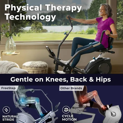 Miniatura 2 de Teeter FreeStep Recumbent Cross Trainer Stepper, Zero-Impact Exercise Bike Alternative w/Patented Physical Therapy Stride, Up to 350lb, Free App