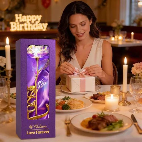 Miniatura 4 de Esta rosa con los colores del arcoíris y una base con la palabra Love es un regalo único para cumpleaños o Día de la Madre para madres, futuras