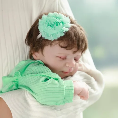 Miniatura 4 de SCOM Muñecas bebé reborn para niña de 18 pulgadas – Cuerpo completo de silicona, recién nacida durmiendo de forma realista, posable y lavable