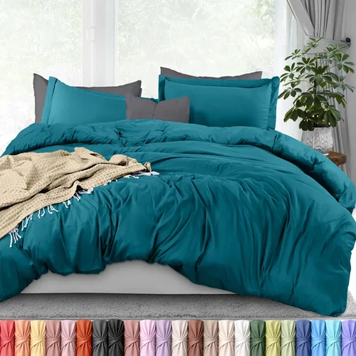 Miniatura 27 de Utopia Bedding Funda de edredón tamaño Queen – 1 funda de edredón con 2 fundas de almohada – Funda de edredón de 3 piezas con cierre de cremallera