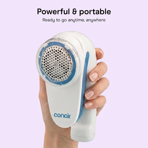Miniatura 6 de Dispositivo Conair para limpiar bolitas de la tela, con batería, color blanco, Plástico, metal, Blanco, normal