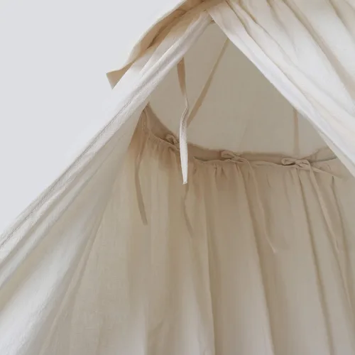 Miniatura 7 de Toldo de cama para niños con volantes, red de algodón para cuna, rincón de lectura, cortina de escondite, colgante, tienda de campaña redonda, ropa