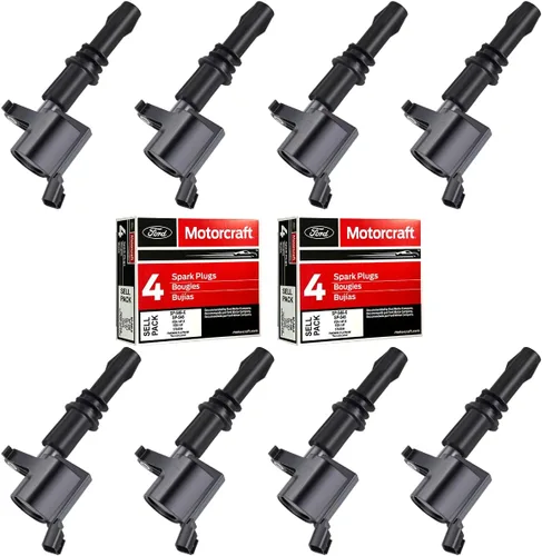 Miniatura 10 de MAS Paquete de 8 bobinas de encendido y bujías iridio 2005-2008 compatibles con Ford Expedition Explorer F150 F250 F350 F550 Super Duty Navigator