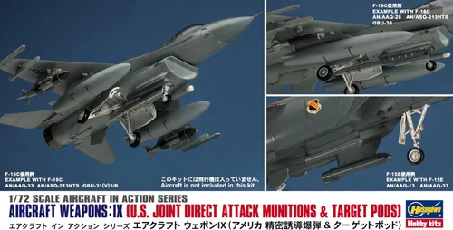 Miniatura 2 de Armas IX – US Conjunto Attack Municiones & Target Pods 1/72 Hasegawa