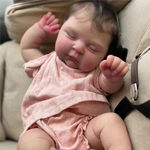 Miniatura 4 de iCradle Linda Muñeca Bebé Reborn de Aspecto Real Niña de 20 Pulgadas 50cm Muñeca Bebé de Silicona Muñeca Recién Nacida Real Juguete para Edades 3+