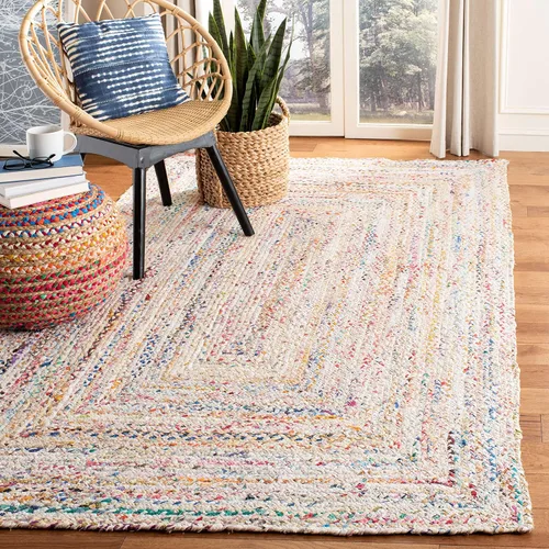 Miniatura 20 de SAFAVIEH Braided Collection - Alfombra de pasillo, 2 pies 3 pulgadas x 8 pies, color negro y azul, hecho a mano, reversible, ideal para dormitorio