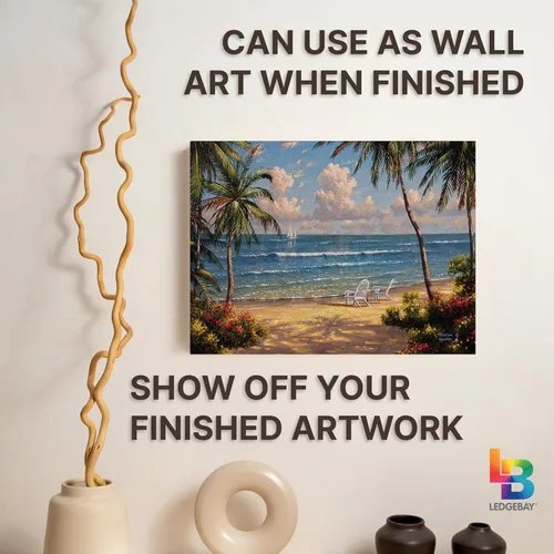 Miniatura 9 de Ledgebay Kit de pintura por números DIY para adultos en lienzo enmarcado: kit de pintura por números para principiantes a avanzados, los kits