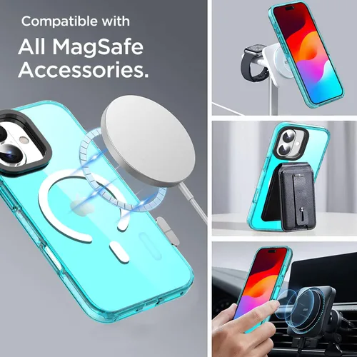Miniatura 112 de AICase Funda protectora para iPhone 16 compatible con iPhone 16, delgada, ligera, transparente [no amarillenta] Diseño vibrante