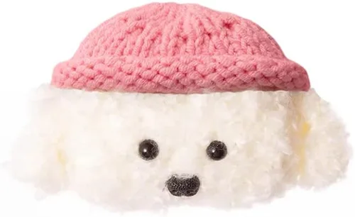 Lindo estuche de felpa suave hecho a mano de piel blanca esponjosa para perros y perritos de peluche para Airpods2 Airpod de dibujos animados para