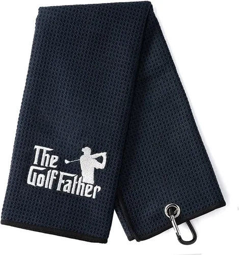 Miniatura 13 de DYJYBMY Best Grandpa by Par - Toalla de golf divertida, toallas de golf bordadas para bolsas de golf con clip, toalla de golf para abuelo, regalo