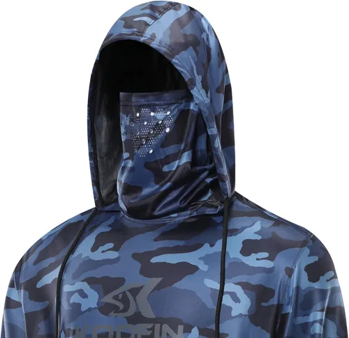Miniatura 2 de Performance - Camiseta de pesca con capucha de manga larga con capucha y protección solar